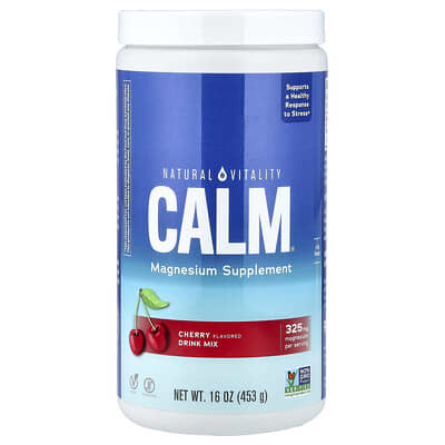Natural Vitality, CALM®, Magnesium Supplement, Cherry, 16 oz (453 g)