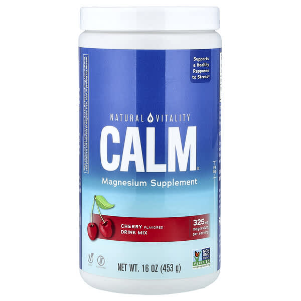 Natural Vitality, CALM®, Magnesium Supplement, Cherry, 16 oz (453 g) — product photo 1