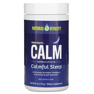 Natural Vitality, CALM Specifics، منتج دعم النوم الهادئ، نكهة خليط التوت، 6 أونصة (170 جم)