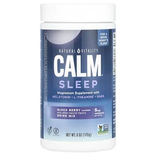 ناتشورال فيتاليتي‏, CALM® Sleep ، مزيج شراب مكمل غذائي من المغنيسيوم ، خليط التوت ، 6 أونصات (170 جم)