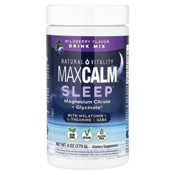 Natural Vitality, MaxCalm®, Sleep Drink Mix, Wildberry, 6 oz (170 g) — product photo 1