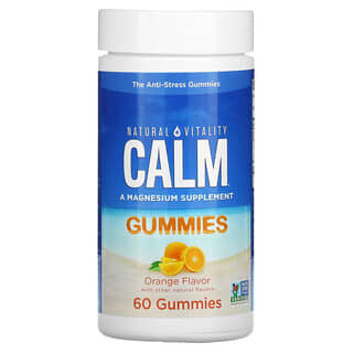 Natural Vitality, CALM, жевательные мармеладки против стресса, апельсин, 60 жевательных таблеток