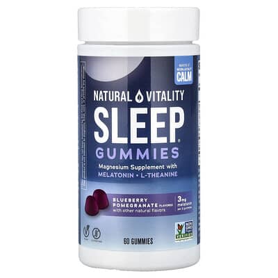 Natural Vitality, Sleep® Gummies, Blueberry Pomegranate, 60 Gummies