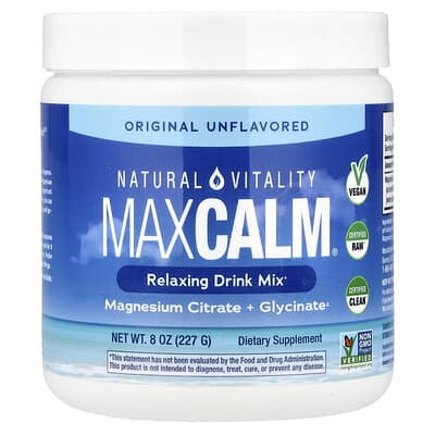 Natural Vitality, MaxCalm&reg;, Relaxing Drink Mix, Unflavored, 8 oz (227 g)