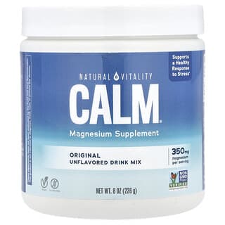 Natural Vitality, CALM®, Mistura para Bebida de Suplemento de Magnésio, Original (Sem Sabor), 226 g (8 oz)