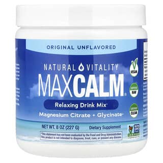 Natural Vitality, MaxCALM®, Mezcla para preparar bebidas relajantes, Original sin sabor, 227 g (8 oz)