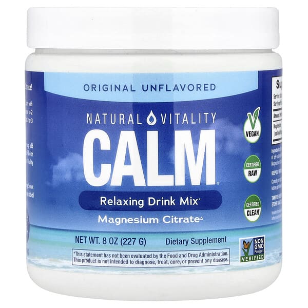 Natural Vitality, CALM®, Relaxing Drink Mix, Original Unflavored, 8 oz (227 g) — product photo 1