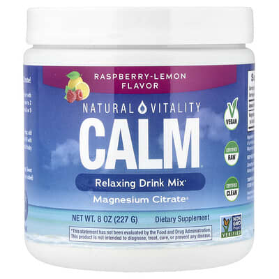 Natural Vitality, CALM®, Relaxation Drink Mix, Raspberry-Lemon, 8 oz (226 g)