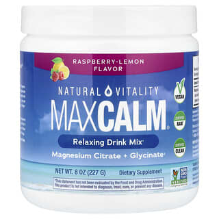 Natural Vitality, CALM®, Mezcla para preparar bebidas relajantes, Frambuesa y limón, 226 g (8 oz)