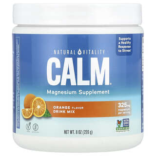 Natural Vitality, CALM®, Magnesium Supplement Drink Mix, Magnesium-Trinkmischung, Orange, 226 g (8 oz.)