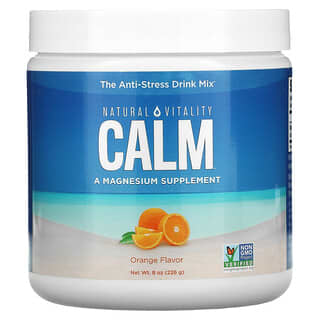 Natural Vitality, CALM, Le mélange à boire anti-stress, Orange, 226 g