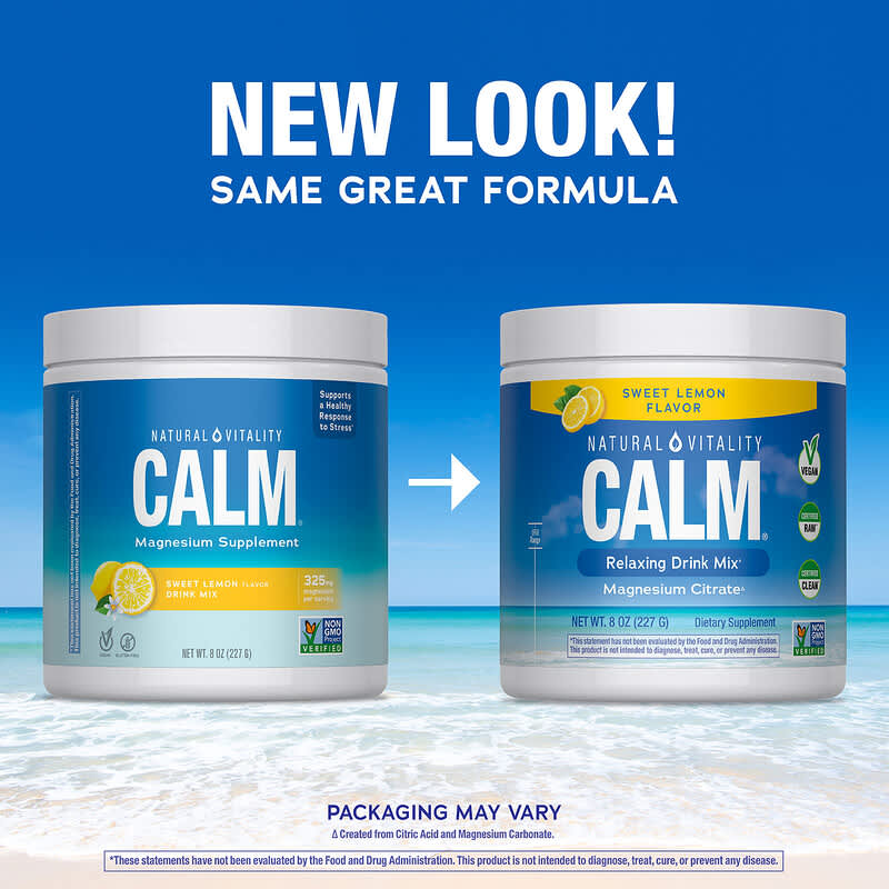 CALM®, Mistura para Bebida Relaxante, Limão Doce, 227 g (8 oz)