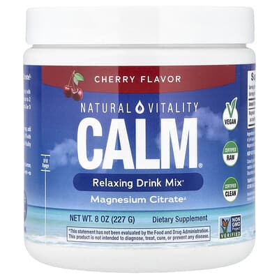 Natural Vitality, CALM®, Magnesium Supplement Drink Mix, Cherry Flavor, 8 oz (226 g)