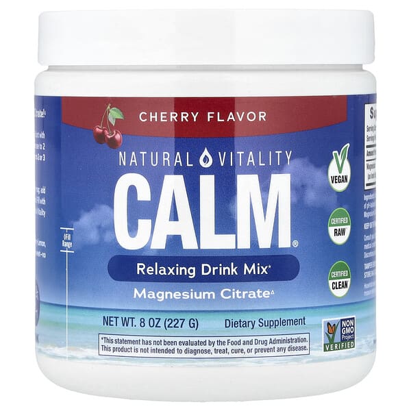 Natural Vitality, CALM®, Mezcla para preparar bebidas relajantes, Cereza, 227 g (8 oz)