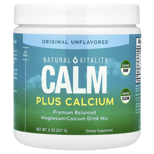 Natural Vitality CALM®, Plus Calcium, Magnesium-Calcium Drink Mix, Original Unflavored, 8 oz (227 g)