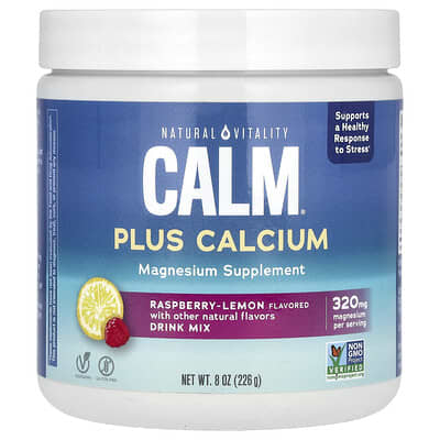 Natural Vitality, Soothing, Fortified Calcium, Raspberry Lemon, 8 oz (226 g)