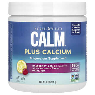 Natural Vitality, CALM（カーム）、カルシウム配合、ラズベリーレモン、226g（8オンス）