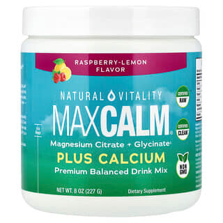 Natural Vitality, CALM®, с кальцием, со вкусом малины и лимона, 226 г (8 унций)