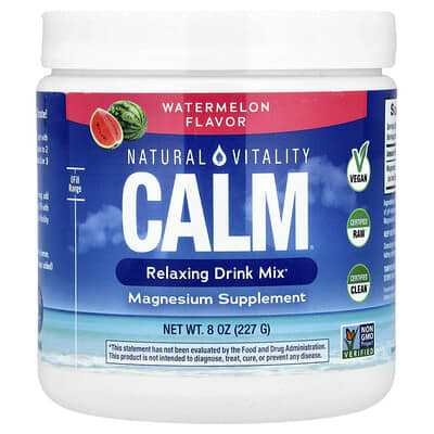 Natural Vitality, CALM®, Soothing Drink Mix, Watermelon Flavor, 8 oz (227 g)
