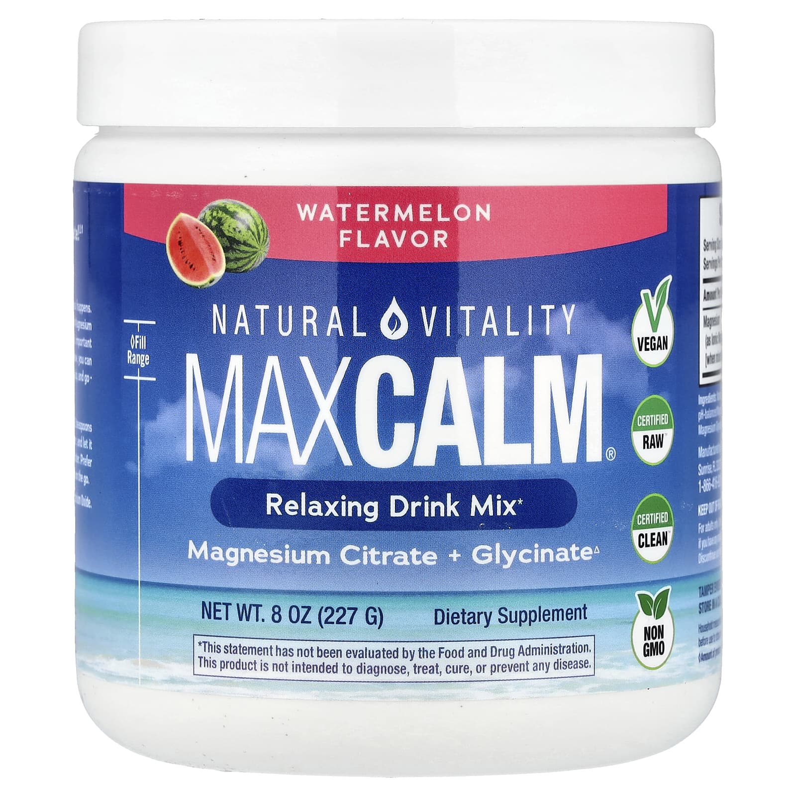MaxCalm®, Relaxing Drink Mix, Watermelon, 8 oz (227 g)