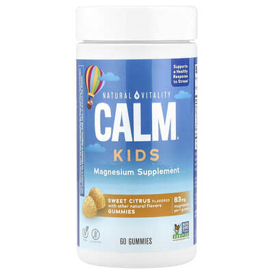 Natural Vitality, CALM®, Kids Gummies, Sweet Citrus, 83 mg, 60 Gummies