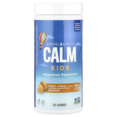 Natural Vitality, CALM®, Kids' Gummies, Sweet Citrus, 83 mg, 120 Gummies