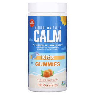Natural Vitality, Calm, детские жевательные мармеладки, сладкий цитрус, 120 жевательных таблеток
