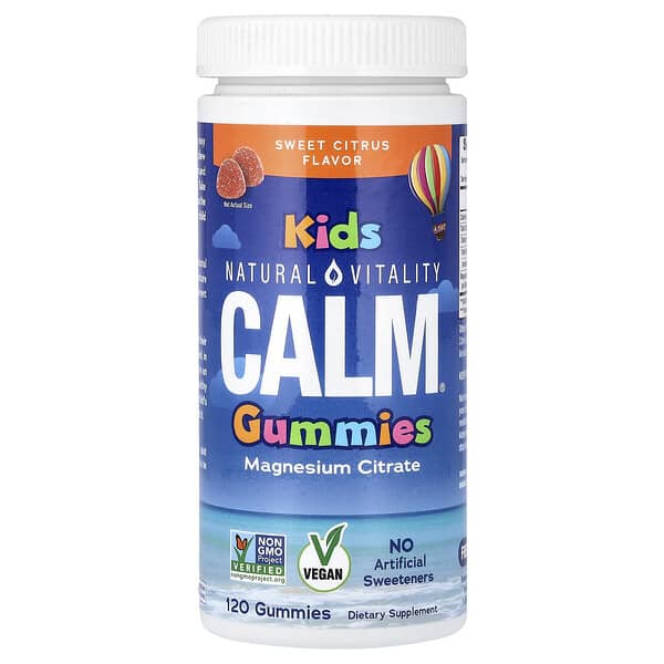 Natural Vitality, CALM®, 어린이용 구미젤리, 스위트 시트러스, 83mg, 구미젤리 120개