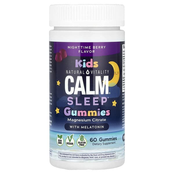 CALM®, Kids Sleep Gummies With Melatonin, Nighttime Berry, 60 Gummies
