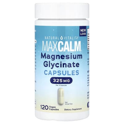 Natural Vitality, MaxCALM®, Magnesium Glycinate, 120 Vegan Capsules (108 mg per Capsule)