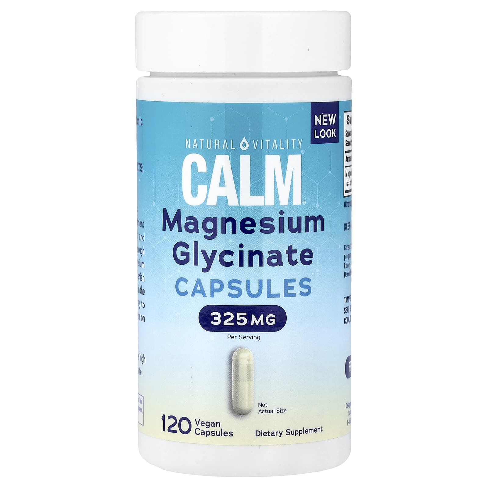 CALM®（カーム）、グリシン酸マグネシウム、ヴィーガンカプセル120粒