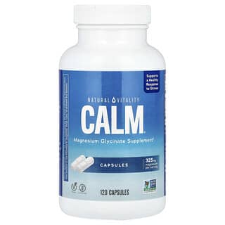 Natural Vitality, CALM, Magnésio, 325 mg, 120 Cápsulas (108 mg por Cápsula)