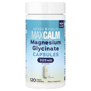 Natural Vitality, MAXCALM®, Magnesium Glycinate, 120 Vegan Capsules (108 mg per Capsule)