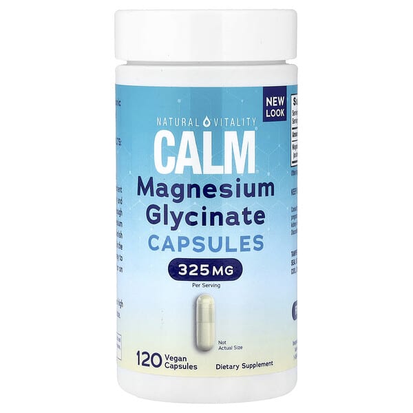 Natural Vitality CALM®, Magnesium Glycinate, 120 Vegan Capsules (108 mg per Capsule)