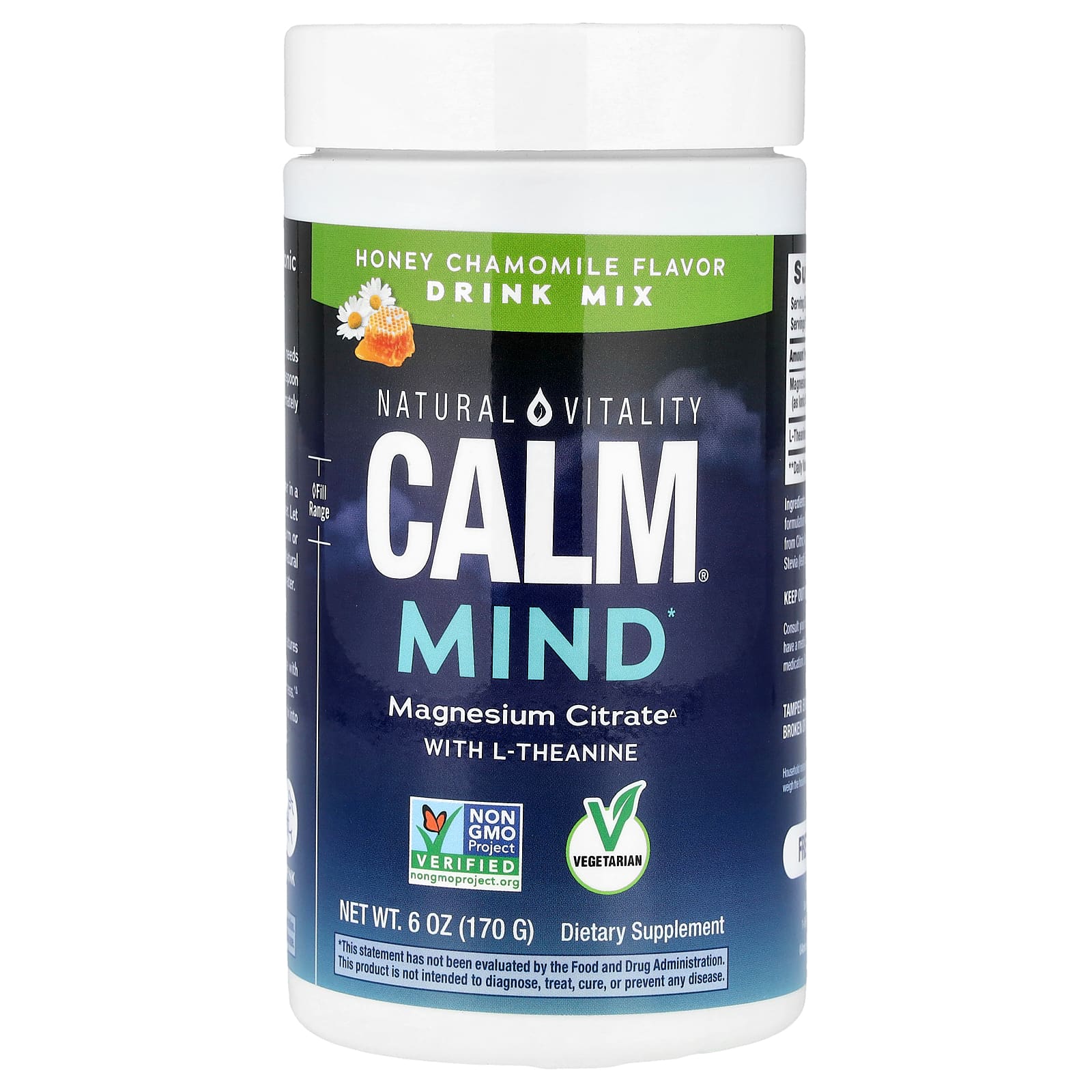 CALM®, Mind, Magnesium Citrate With L-Theanine, Honey Chamomile, 6