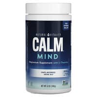 Natural Vitality, CALM Mind, Magnesium Supplement with L-Theanine Drink Mix, Unflavored, 6 oz (168 g)