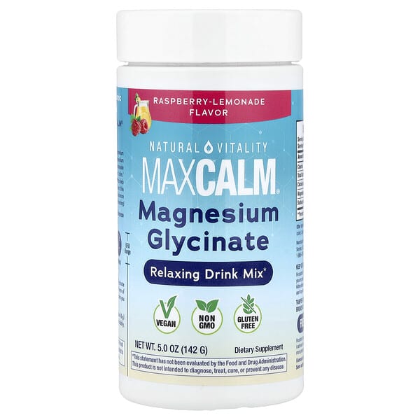 Natural Vitality, MaxCalm®, Relaxing Drink Mix, Raspberry Lemonade, 5 oz (142 g) — product photo 1