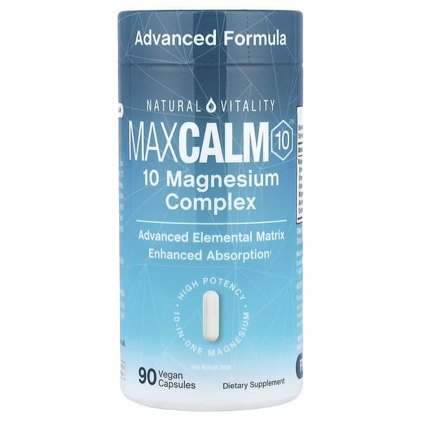 Natural Vitality, MaxCalm10™, 90 Vegan Capsules — product photo 1