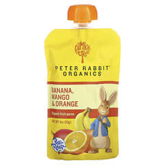 Pumpkin Tree Organics, Peter Rabbit Organics, Organic Fruit Puree, Banana, Mango & Orange, 4 oz (113 g)