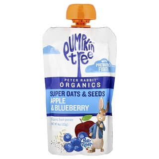 Pumpkin Tree Organics, Peter Rabbit Organics™, органическое фруктовое пюре, овсяные хлопья и семена, яблоко и голубика, 113 г (4 унции)