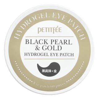 Petitfee, Hydrożelowe płatki pod oczy Black Pearl & Gold, 60 płatków