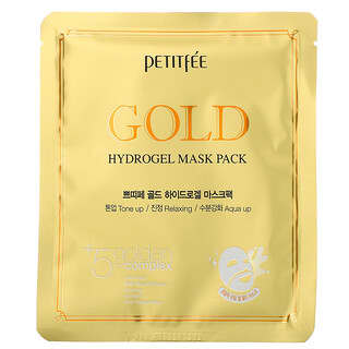 Petitfee, гидрогелевая маска для лица с золотом, 5 шт.