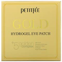 Petitfee, гидрогелевые патчи для глаз с золотом, 60 шт.