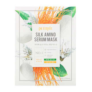 Petitfee, Silk Amino Serum, маска, 10 шт. по 25 г 
