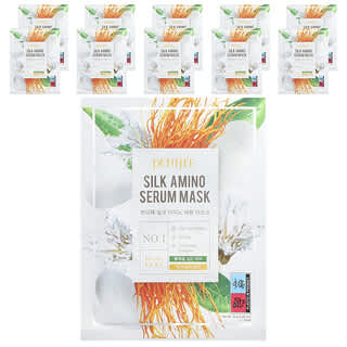 Petitfee, Silk Amino Serum Beauty Mask, 10 Sheets, 25 g Each