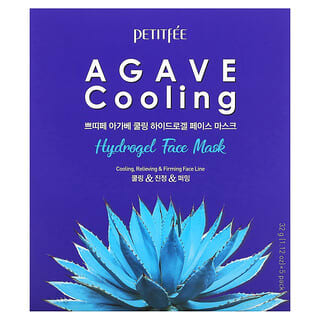 Petitfee‏, Agave Cooling, מסכת יופי הידרוג'ל, 5 יריעות, 32 גרם כל אחת (1.12 אונקיות)