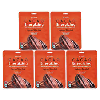 Petitfee, Cacao Energizing, Hydrogel Face Beauty Mask, belebende Hydrogel-Gesichtsmaske mit Kakao, 5er Pack, je 32 g (1,12 oz.).