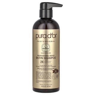 Pura D'or, Shampoo alla biotina di qualità professionale, per tutti i tipi di capelli, 473 ml