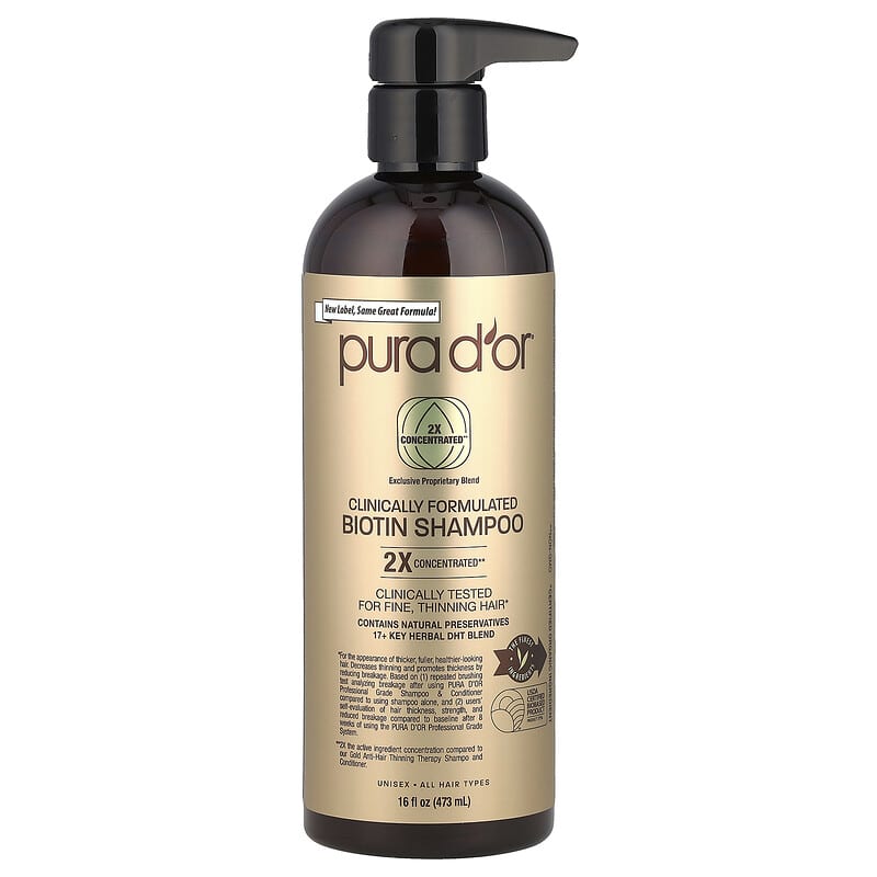 pura d'or ビオチンシャンプー 473ml 2個セット ビオチンシャンプー、臨床研究に基づく配合、すべての髪質用、473ml