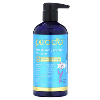 Pura D'or, Hair Thinning Therapy Shampoo, Shampoo zur Bekämpfung dünner werdender Haare, Lavendel-Vanille, 473 ml (16 fl. oz.)